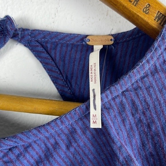 Navy Blue Ruched Open-Back Top - Picture 5 of 9